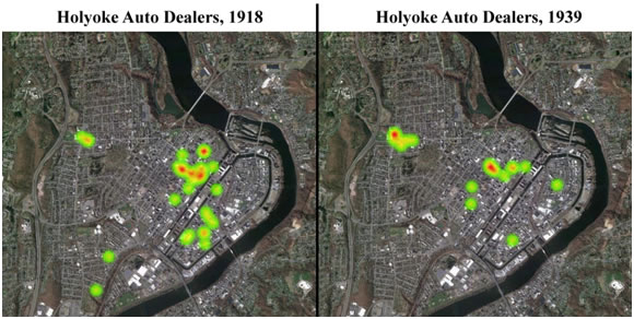 Dealerships in Holyoke, 1918-1939