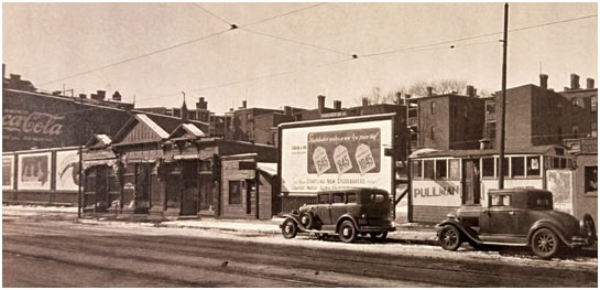 Billboards in Holyoke circa 1920